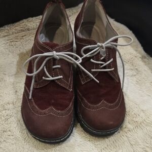 JAMBU San-Fran Oxford Loafer/ Burgundy or Wine-color Lace-Up Elevated Loafer